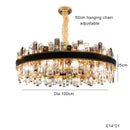 GobekUsa Crystal Leather Chandelier | Modern LED Lustres for Living Room & Dining Room