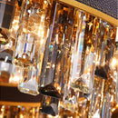 GobekUsa Crystal Leather Chandelier | Modern LED Lustres for Living Room & Dining Room