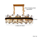 GobekUsa Crystal Leather Chandelier | Modern LED Lustres for Living Room & Dining Room