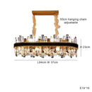 GobekUsa Crystal Leather Chandelier | Modern LED Lustres for Living Room & Dining Room