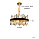 GobekUsa Crystal Leather Chandelier | Modern LED Lustres for Living Room & Dining Room