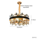 GobekUsa Crystal Leather Chandelier | Modern LED Lustres for Living Room & Dining Room
