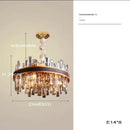 GobekUsa Crystal Leather Chandelier | Modern LED Lustres for Living Room & Dining Room