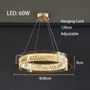 GobekUsa Crystal LED Ceiling Chandelier Dimmable Luxury Modern Room Decor Bedroom Light