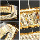 GobekUsa Crystal LED Ceiling Chandelier Dimmable Luxury Modern Room Decor Bedroom Light