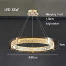 GobekUsa Crystal LED Ceiling Chandelier Dimmable Luxury Modern Room Decor Bedroom Light