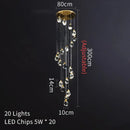 GobekUsa Crystal LED Ceiling Chandelier: Stylish Lighting for Home Decor