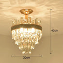 GobekUsa Crystal LED Ceiling Chandelier for Home Decor