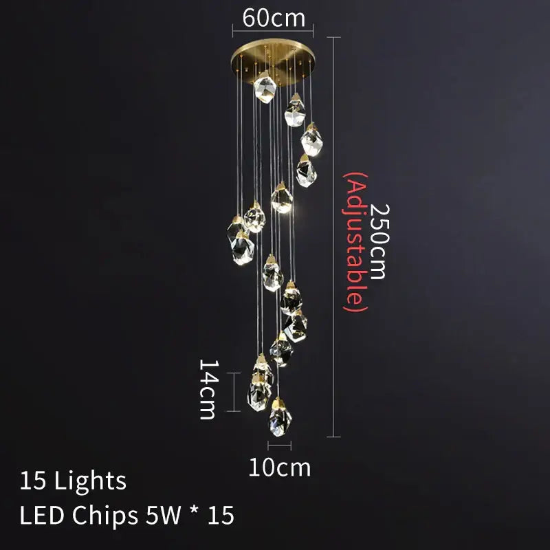 GobekUsa Crystal LED Ceiling Chandelier: Stylish Lighting for Home Decor, photo 15 of 15