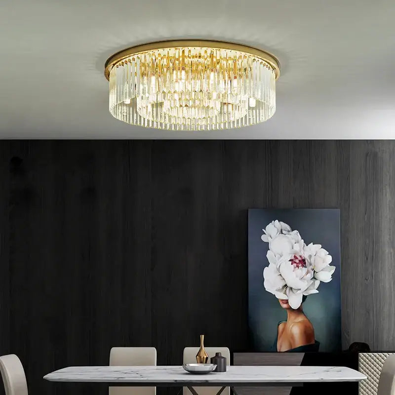 GobekUsa Crystal LED Ceiling Chandelier for Modern American Minimalist Décor, photo 3 of 14