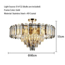GobekUsa Crystal LED Ceiling Chandelier Modern Living Room Pendant Light
