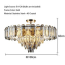 GobekUsa Crystal LED Ceiling Chandelier Modern Living Room Pendant Light