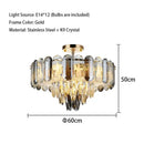 GobekUsa Crystal LED Ceiling Chandelier Modern Living Room Pendant Light