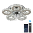 GobekUsa Crystal LED Ceiling Fan: Remote Control Chandelier for Bedroom & Living Room