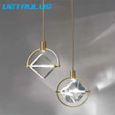 GobekUsa Crystal LED Ceiling Lamp Chandelier Iron Art Bar Home Decor.