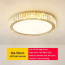 GobekUsa Crystal LED Ceiling Light for Modern Bedroom, Warm Lighting