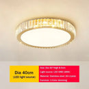 GobekUsa Crystal LED Ceiling Light for Modern Bedroom, Warm Lighting