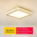 GobekUsa Crystal LED Ceiling Light for Modern Bedroom, Warm Lighting
