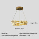GobekUsa Crystal LED Chandelier: Elegant Irregular Ring Pendant Light for Modern Home Decor