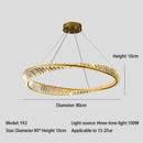 GobekUsa Crystal LED Chandelier: Elegant Irregular Ring Pendant Light for Modern Home Decor
