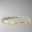 GobekUsa Crystal LED Chandelier: Luxury Lighting for Living, Dining, Kitchen - Elegant Iron & Aluminum Design