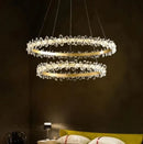 GobekUsa Crystal LED Chandelier: Luxury Lighting for Living, Dining, Kitchen - Elegant Iron & Aluminum Design