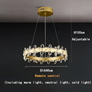 GobekUsa Crystal LED Chandelier: Luxury Lighting for Living, Dining, Kitchen - Elegant Iron & Aluminum Design
