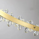 GobekUsa Crystal LED Chandelier: Luxury Lighting for Living, Dining, Kitchen - Elegant Iron & Aluminum Design