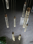 GobekUsa Crystal LED Chandelier | Modern Pendant Light for Staircase & Living Room