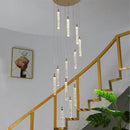 GobekUsa Crystal LED Chandelier | Modern Pendant Light for Staircase & Living Room