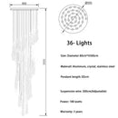 GobekUsa Crystal LED Chandelier: Modern Art Pendant Light for Restaurant, Bar, Staircase & Loft