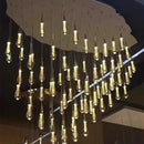 GobekUsa Crystal LED Chandelier: Modern Art Pendant Light for Restaurant, Bar, Staircase & Loft