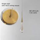 GobekUsa Crystal LED Chandelier: Modern Art Pendant Light for Restaurant, Bar, Staircase & Loft