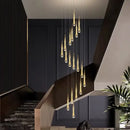 GobekUsa Crystal LED Chandelier: Modern Art Pendant Light for Restaurant, Bar, Staircase & Loft
