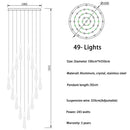 GobekUsa Crystal LED Chandelier: Modern Art Pendant Light for Restaurant, Bar, Staircase & Loft