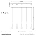 GobekUsa Crystal LED Chandelier: Modern Art Pendant Light for Restaurant, Bar, Staircase & Loft