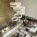 GobekUsa Crystal LED Circle Pendant Chandelier for Living Room Kitchen Decor