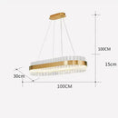 GobekUsa Crystal LED Circle Pendant Chandelier for Living Room Kitchen Decor
