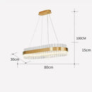 GobekUsa Crystal LED Circle Pendant Chandelier for Living Room Kitchen Decor