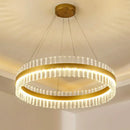 GobekUsa Crystal LED Circle Pendant Chandelier for Living Room Kitchen Decor