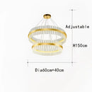 GobekUsa Crystal LED Circle Pendant Chandelier for Living Room Kitchen Decor