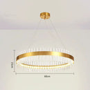 GobekUsa Crystal LED Circle Pendant Chandelier for Living Room Kitchen Decor