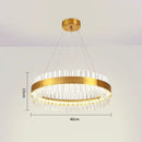 GobekUsa Crystal LED Circle Pendant Chandelier for Living Room Kitchen Decor