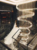GobekUsa Crystal LED Pendant Chandelier for Modern Luxury Living Room