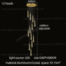 GobekUsa Crystal LED Pendant Chandelier for Modern Luxury Living Room