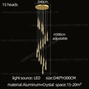 GobekUsa Crystal LED Pendant Chandelier for Modern Luxury Living Room