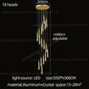 GobekUsa Crystal LED Pendant Chandelier for Modern Luxury Living Room