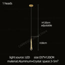 GobekUsa Crystal LED Pendant Chandelier for Modern Luxury Living Room