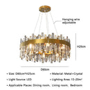 GobekUsa Crystal LED Pendant Light Chandelier for Living Dining Bedroom Luxe Decor