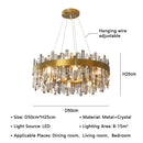 GobekUsa Crystal LED Pendant Light Chandelier for Living Dining Bedroom Luxe Decor